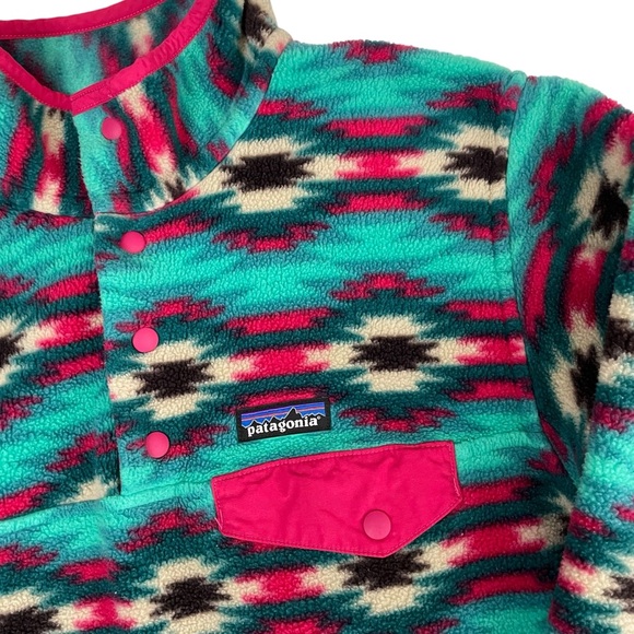 Patagonia Aztec Boho Synchilla Fleece Snap T Pullover Small - Picture 10 of 15